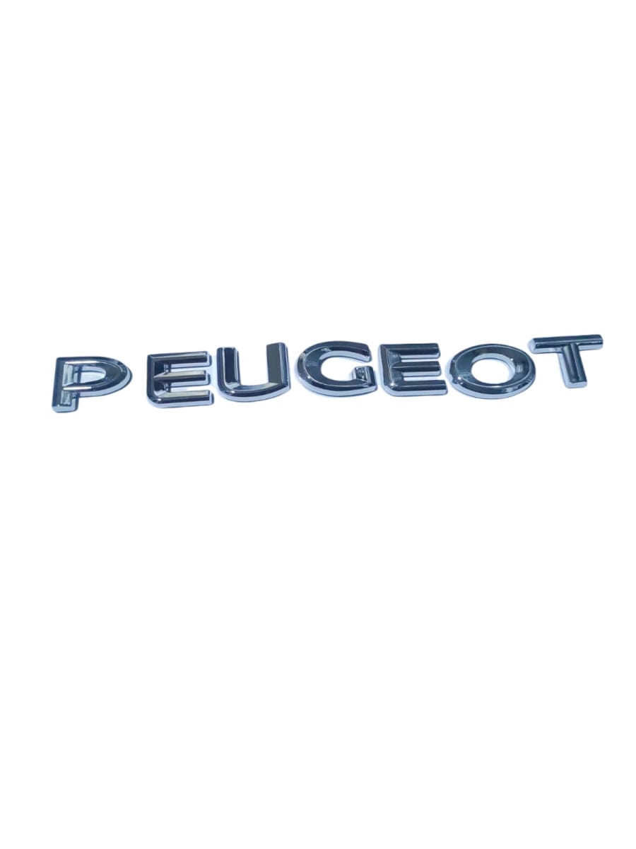 Emblema/Logo Cromado PEUGEOT Plateado – 15,8 x 1,6 cm 0