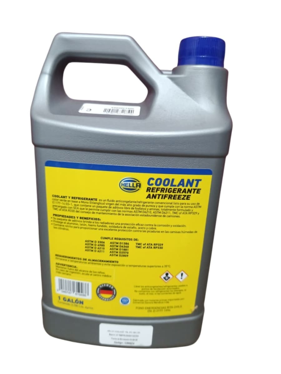 ADITIVO RADIADOR  COOLANT(-3º)(3.7 LTS) HELLA2