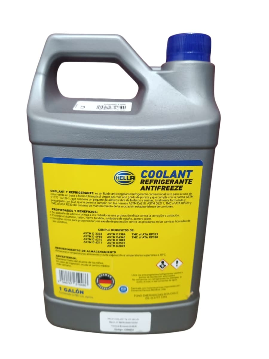 ADITIVO RADIADOR  COOLANT(-3º)(3.7 LTS) HELLA3