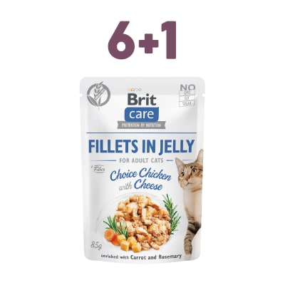 Brit Care - Fillets in Jelly Choice Chicken & Cheese 6+1