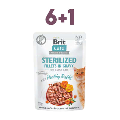 Brit Care - Sterilized Fillets in Gravy Healthy Rabbit 6+1