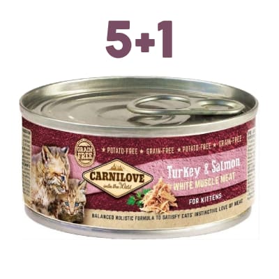 Carnilove - Kitten Turkey & Salmon 5+1