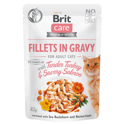 Brit Care - Fillets in Gravy Tender Turkey & Savory Salmon1
