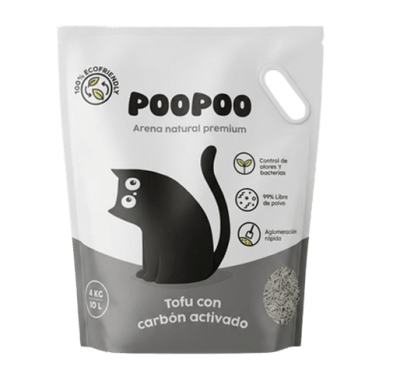 Poopoo - Arena de Tofu con Carbón Activado