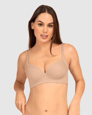 Brasier de realce suave y cubrimiento alto en sisa y espalda Cover Bra1