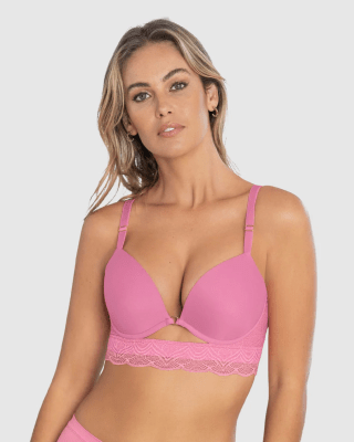 Brasier doble realce con escote profundo en espalda Sexy Back