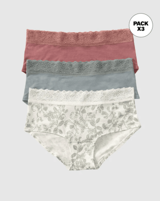 Paquete x3 calzones estilo hipster total comodidad