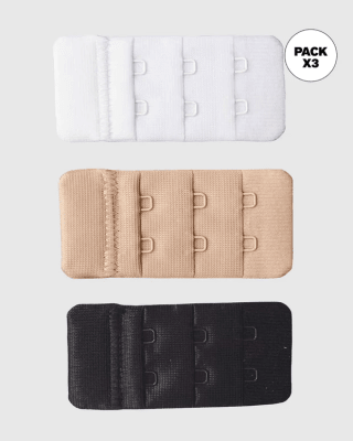 Paquete x 3 broches extensores ajusta tu brasier favorito a tu espalda