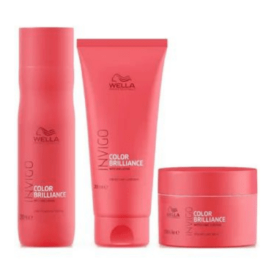 Wella Invigo Brilliance KIT (Shampoo 250ml +Acondicionador 200ml +Mascarilla 150ml)1