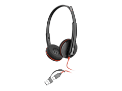Audifono Poly Blackwire 3220 Stereo USB-C Headset +USB-C/A Adapter