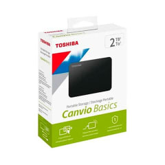 Disco Duro Externo Toshiba Canvio Basics, 2TB, USB 3.0, Negro
