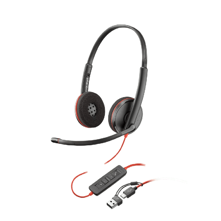 Audífono Videoconferencia Poly C3220 Biaural USB-A/C1