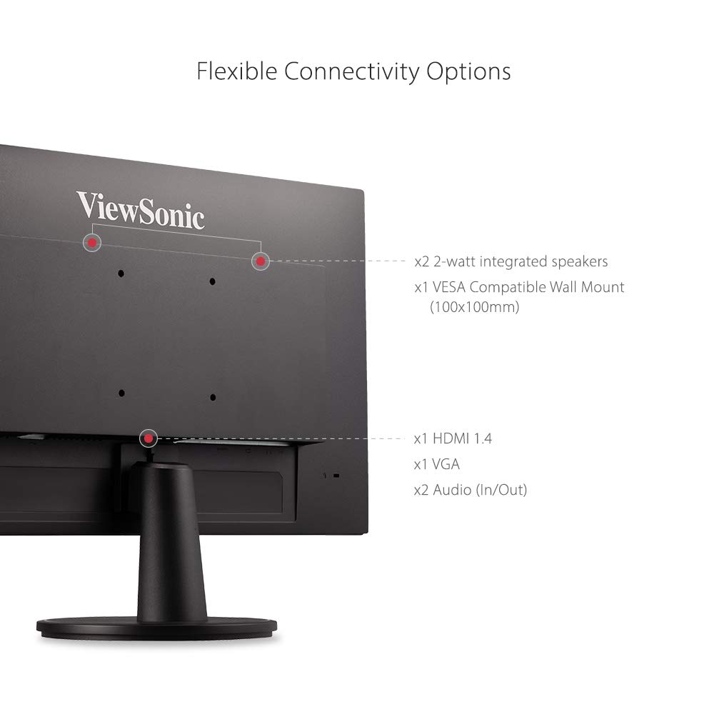 Monitor Plano  Viewsonic VA2447 VGA HDMI3
