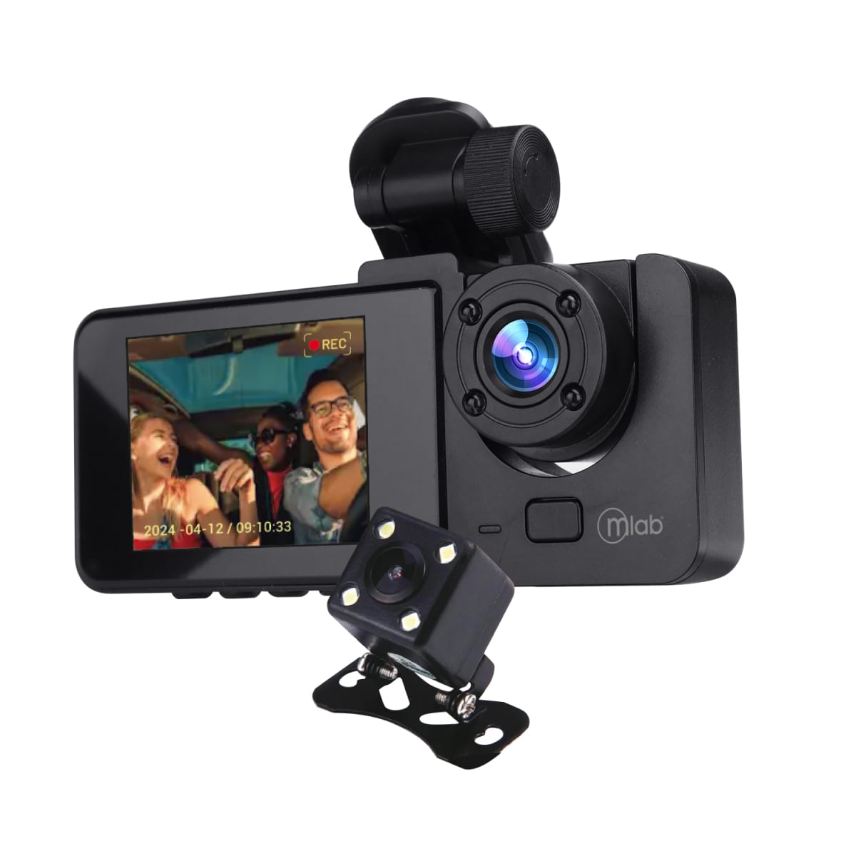 Cámara Auto DVR FHD, 3 Cámaras Front 1080p1