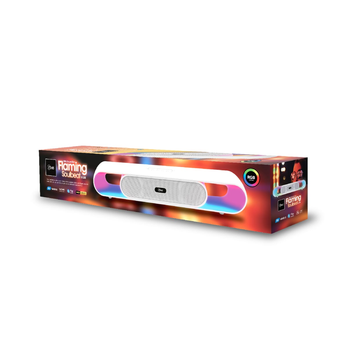 Parlante Soundbar Flaming Soulbeat TWS SB-300 Blanco3