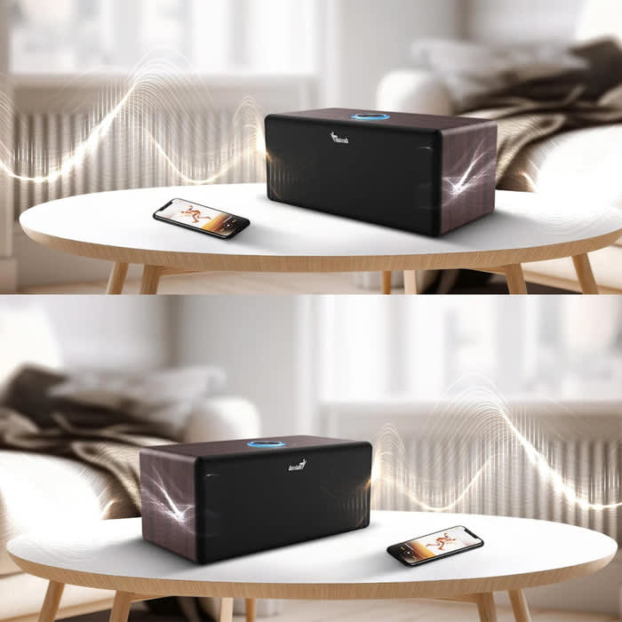 Parlante Bluetooth Dark Brown Elegante6