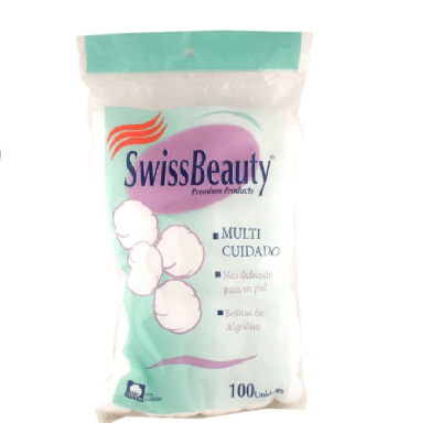 SWISS BEAUTY MOTA DE ALGODON 100 UNIDADES