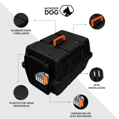 CANIL TRANSPORTADOR NEGRO WONDER DOG
