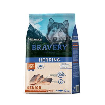 BRAVERY PERRO SENIOR RAZAS MEDIANAS/GRANDES ARENQUE