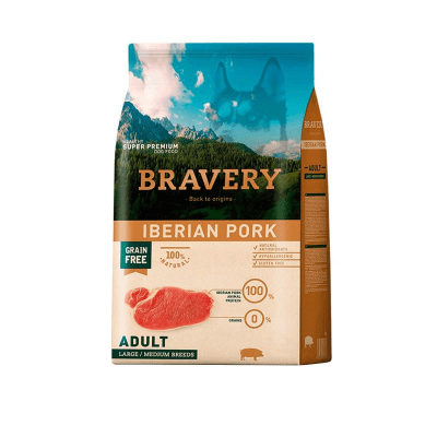 BRAVERY PERRO ADULTO RAZAS MEDIANAS/GRANDES CERDO IBERICO LIGHT