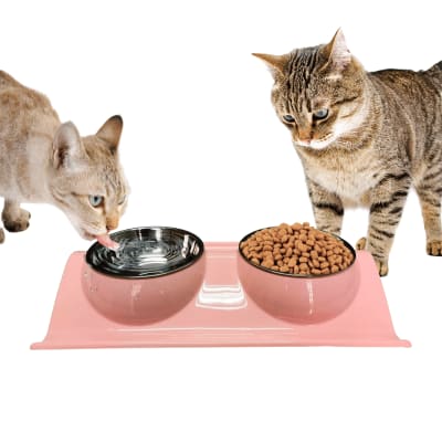 COMEDERO O BEBEDERO DOBLE ANTIDERRAME