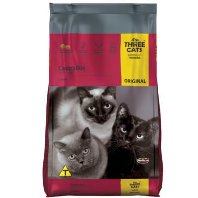 THREE CAT GATOS CASTRADOS