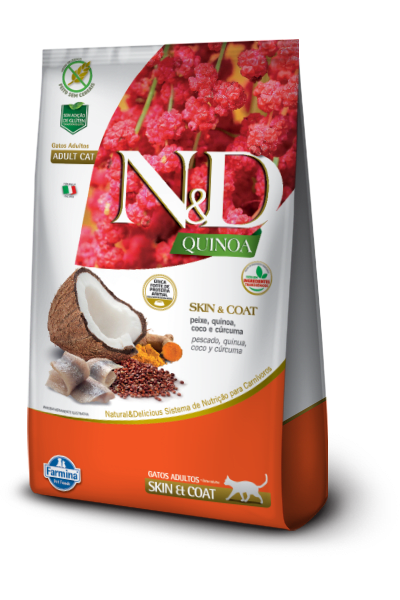 N&D QUINOA FELINE SKIN & COAT PESCADO1