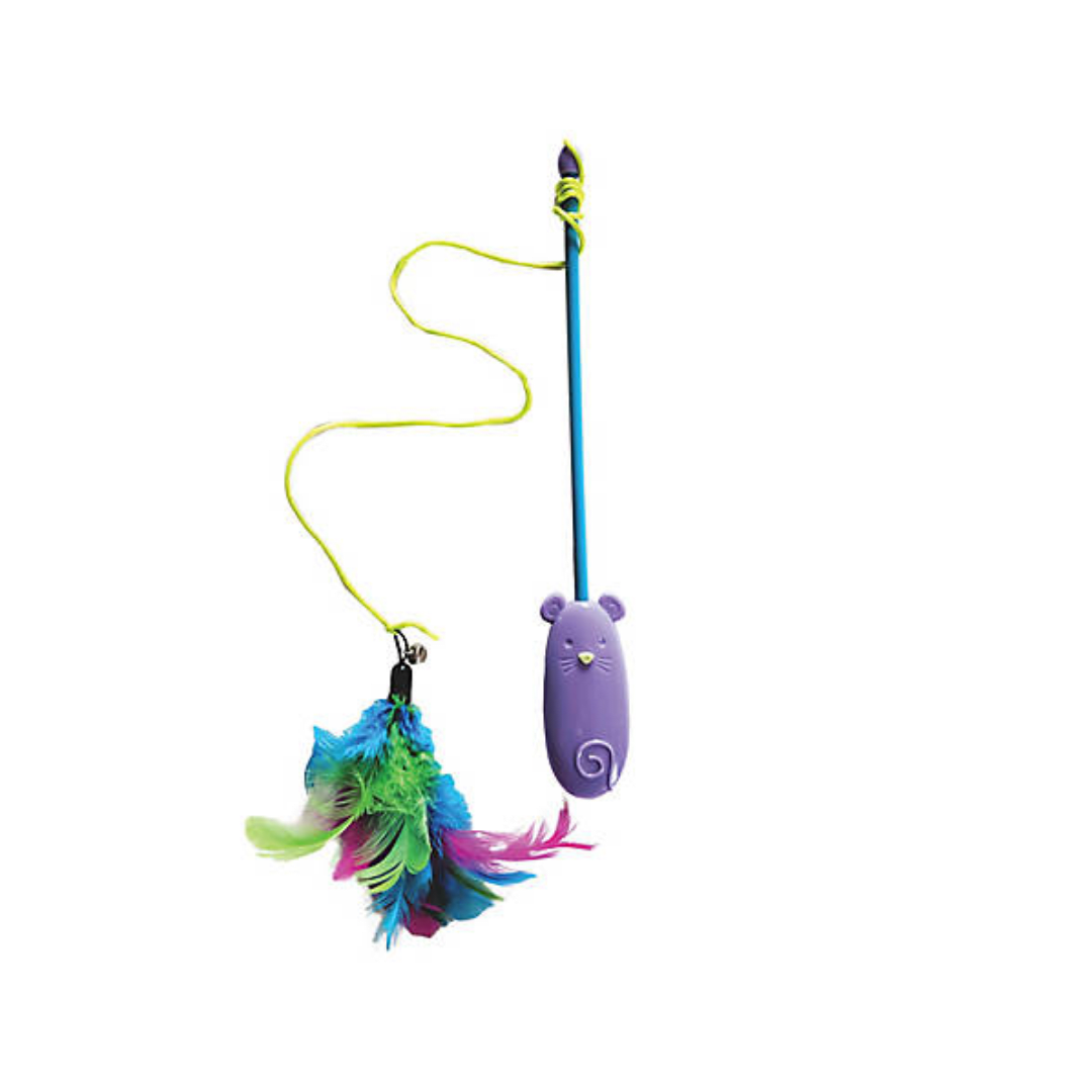 SPOT CAT TOY VARITA CON PLUMAS + LASER2