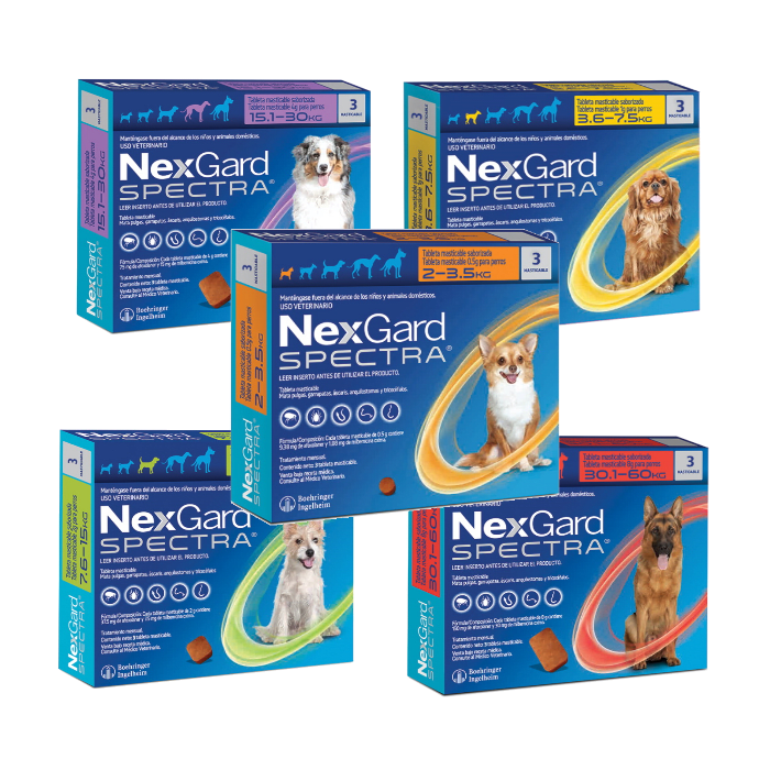 NEXGARD SPECTRA ANTIPARASITARIO EXTERNO E INTERNO (3)1