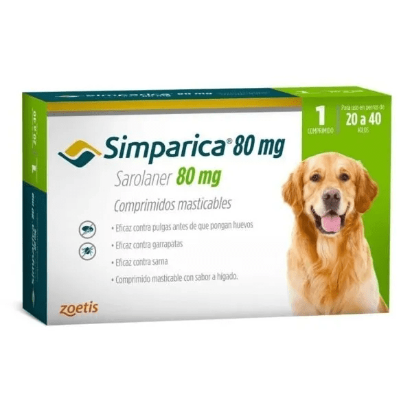 SIMPARICA (80MG) 20A 40KG ANTIPARASITARIO EXTERNO2