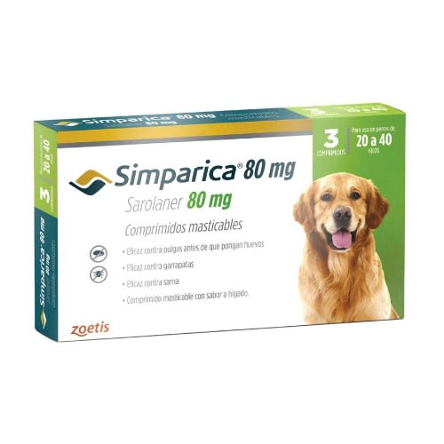 SIMPARICA (80MG) 20A 40KG ANTIPARASITARIO EXTERNO1
