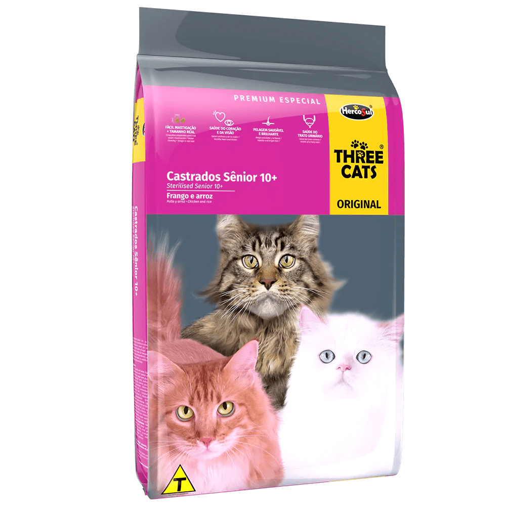 THREE CATS CASTRADO SENIOR 10+1