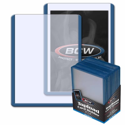 BCW - 3 X 4 TOPLOAD CARD HOLDER PACK 25 UNI. BLUE BORDER