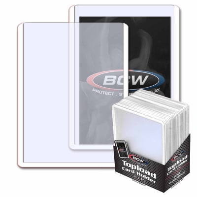 BCW - 3 X 4 TOPLOAD CARD HOLDER PACK 25 UNI. WHITE BORDER