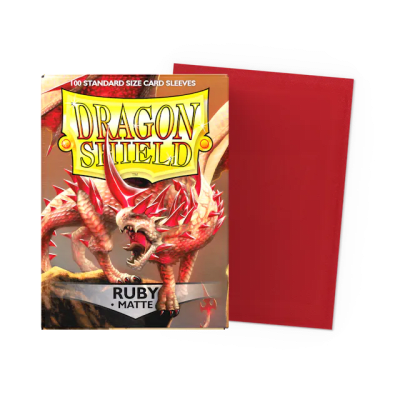 DRAGON SHIELD - SLEEVES STANDARD SIZE RUBY MATTE (100)1