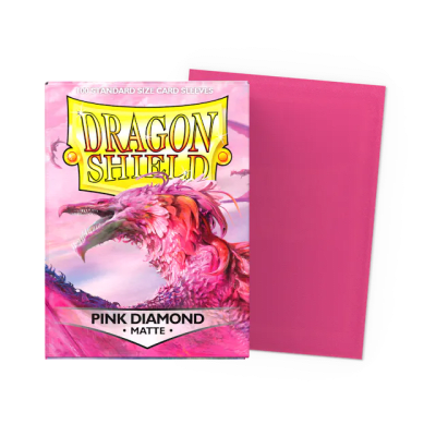 DRAGON SHIELD - SLEEVES STANDARD SIZE PINK DIAMOND MATTE (100)