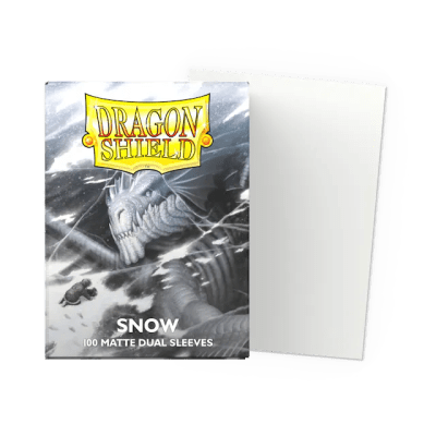 DRAGON SHIELD - SLEEVES STANDARD SIZE MATTE DUAL SNOW (100)