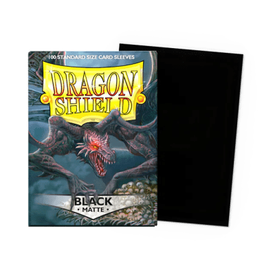 DRAGON SHIELD - SLEEVES STANDARD SIZE BLACK MATTE (100)