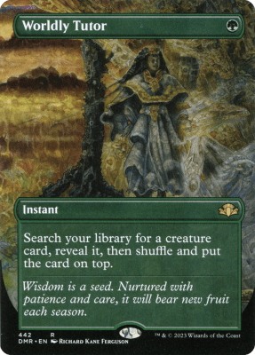 Worldly Tutor (Borderless Foil)