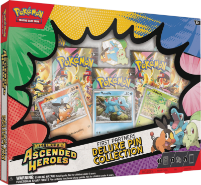 Pókemon Mega Evolution - Ascended Heroes First Partners Deluxe Pin Collection (ESP/ENG)