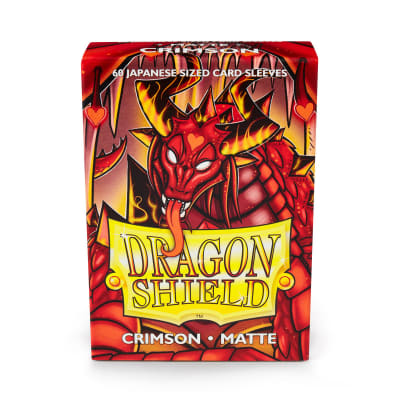 DRAGON SHIELD - SLEEVES JAPANESE SIZE MATTE (60) - CRIMSON1