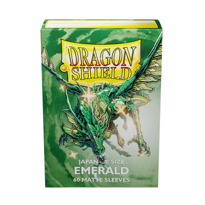 DRAGON SHIELD - SLEEVES JAPANESE SIZE MATTE (60) - EMERALD