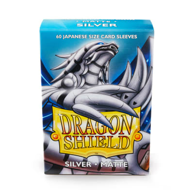 DRAGON SHIELD - SLEEVES JAPANESE SIZE MATTE (60) - SILVER