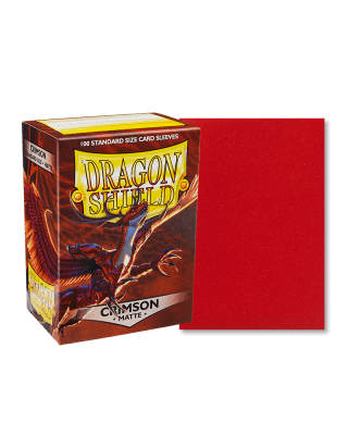 DRAGON SHIELD  SLEEVES STANDARD SIZE CRIMSON MATTE (100)