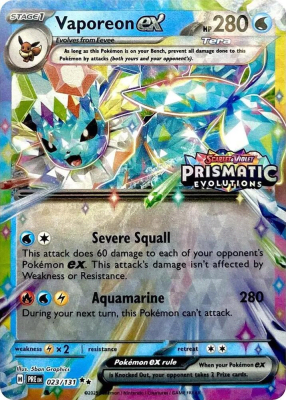Vaporeon ex - 023/131 (Prismatic Evolutions Stamp)1