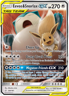 Eevee & Snorlax GX - 120/181