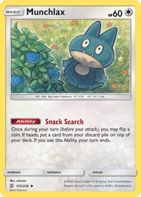 Munchlax - 173/236 (Reverse Holofoil)