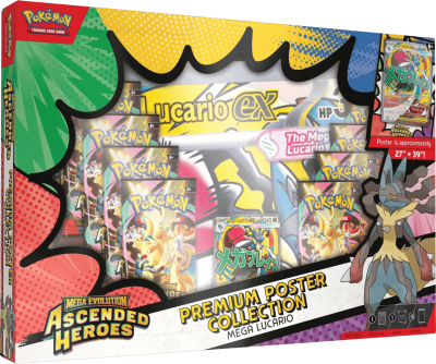Pókemon Mega Evolution - Ascended Heroes Premium Poster Collection Lucario (ESP/ENG)1