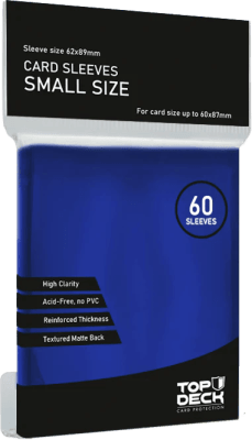 Fundas para cartas Top Deck (Protectores / Sleeves) - Small Azul1