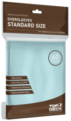 Fundas oversleeves para cartas Top Deck (Protectores / Sleeves) - Standard transparentes